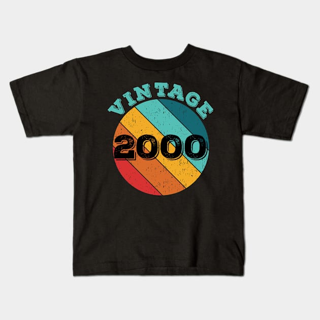 2000 Vintage Shirt, Birthday Gift Tee. Retro Style T-Shirt Kids T-Shirt by LittleBoxOfLyrics